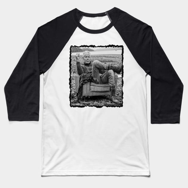 anthony bourdain Baseball T-Shirt by podcast awak samo awak